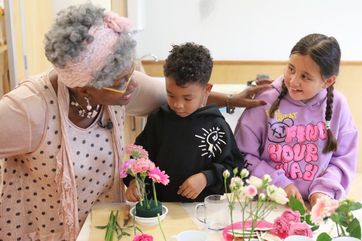 Bloemen voor opa en oma